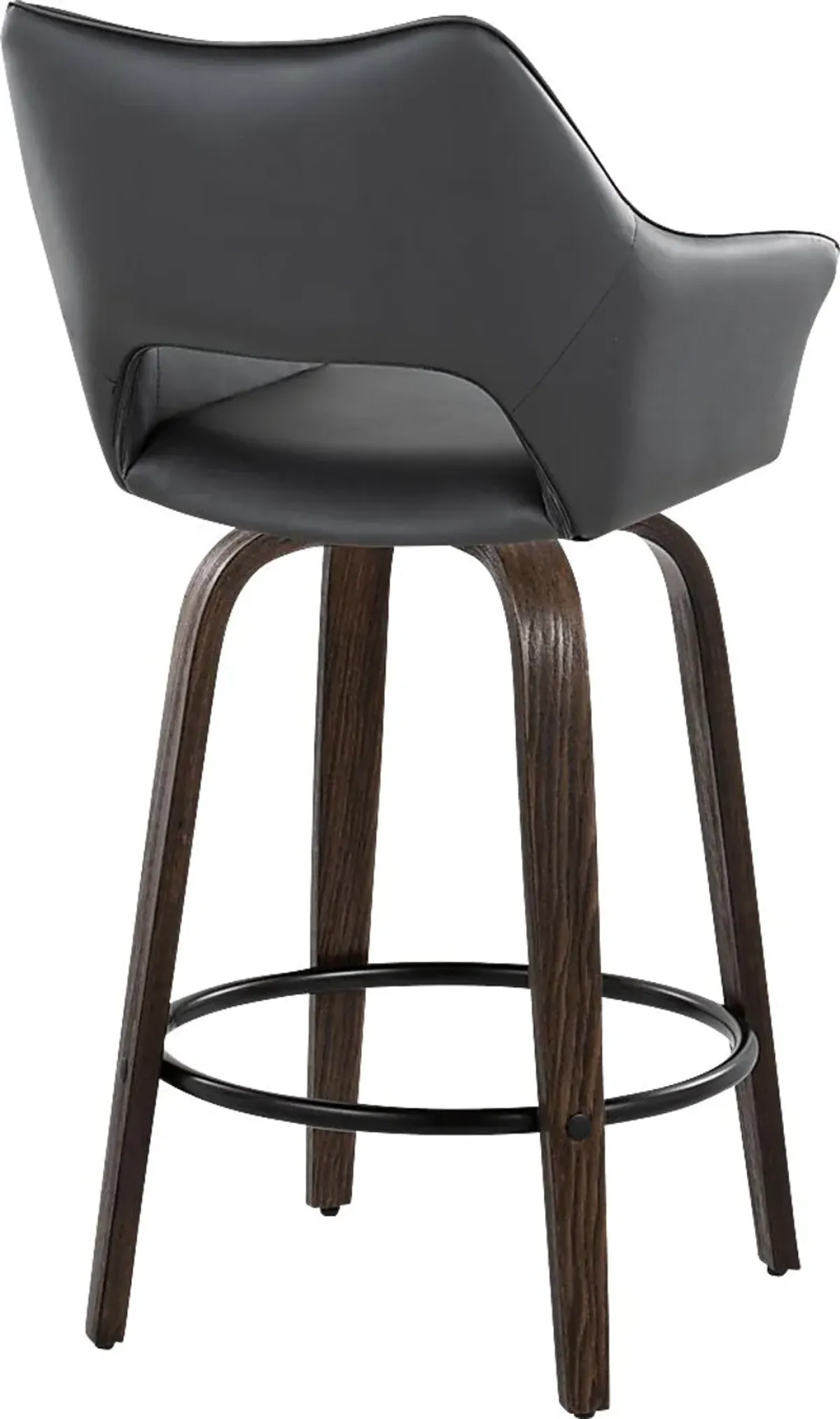 Ovur III Black Swivel Counter Height Stool, Set of 2