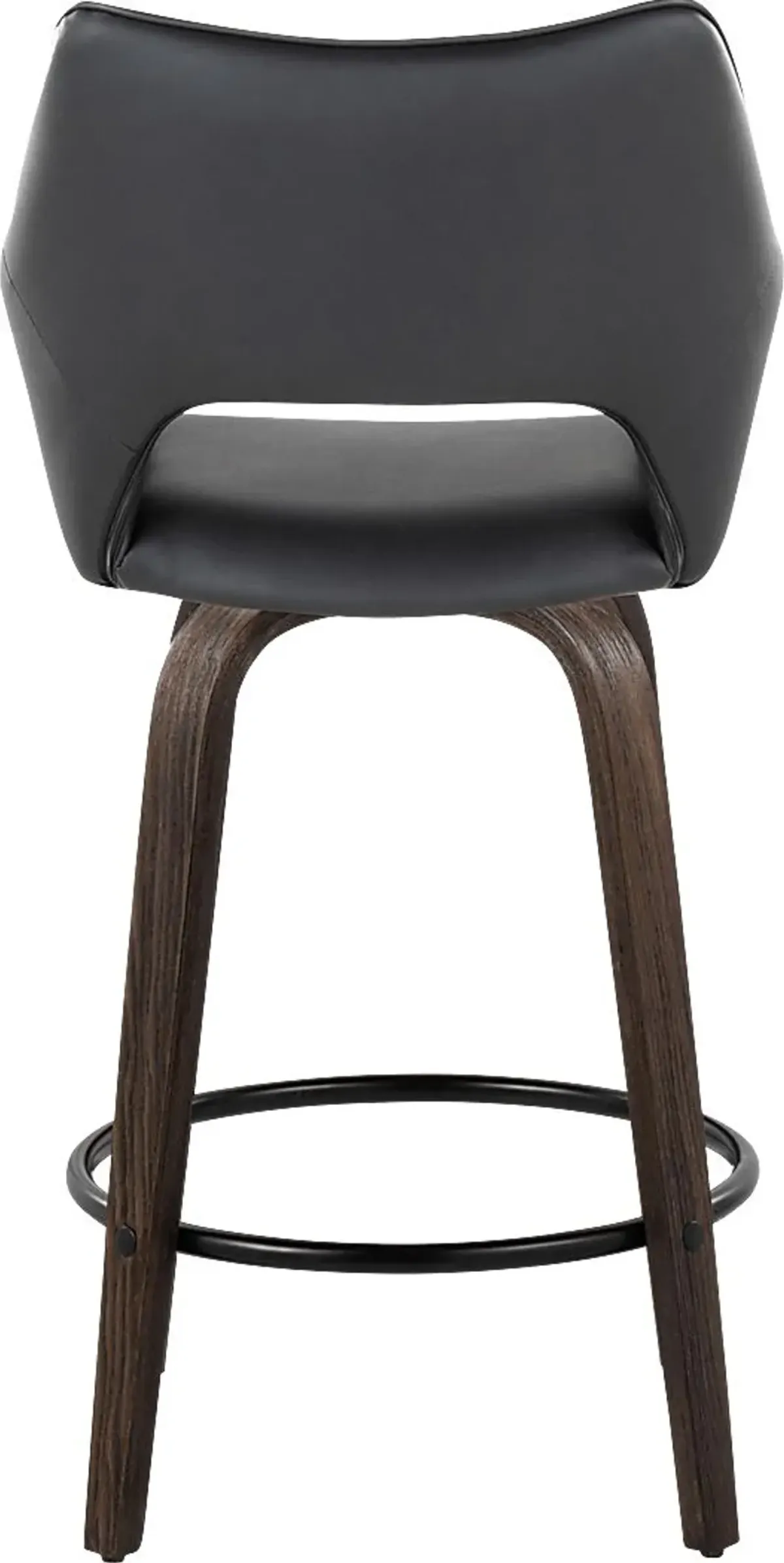 Ovur III Black Swivel Counter Height Stool, Set of 2