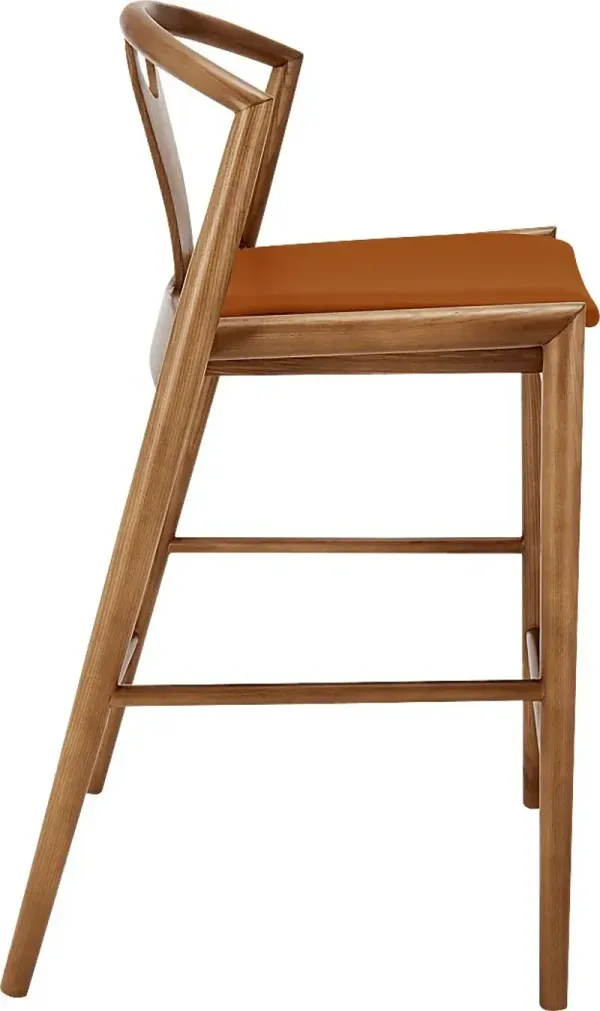 Iduna III Tan and Walnut Counter Height Stool
