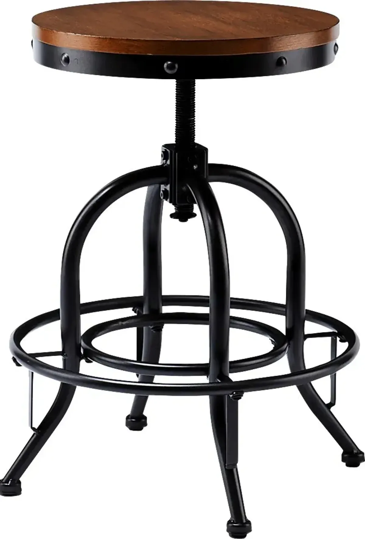 Godurn Black Adjustable Barstool