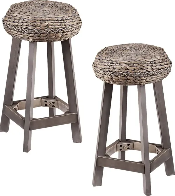 Hebberg Brown Counter Height Stool, Set of 2