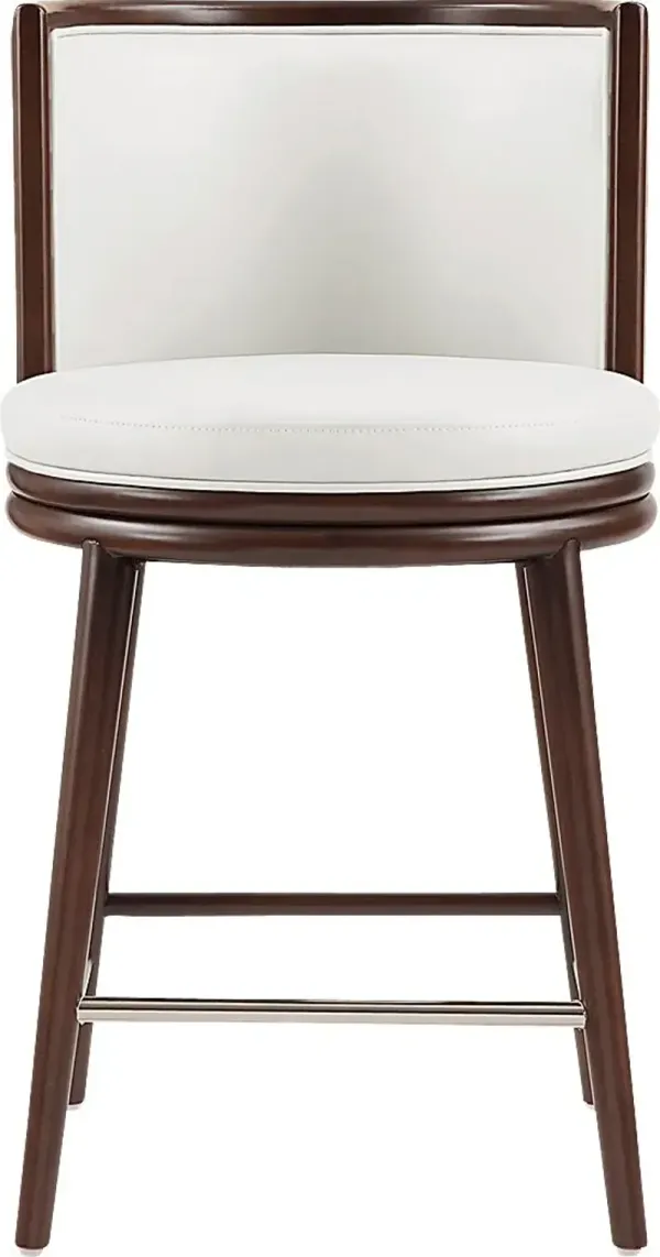 Alphadream II White Counter Height Stool