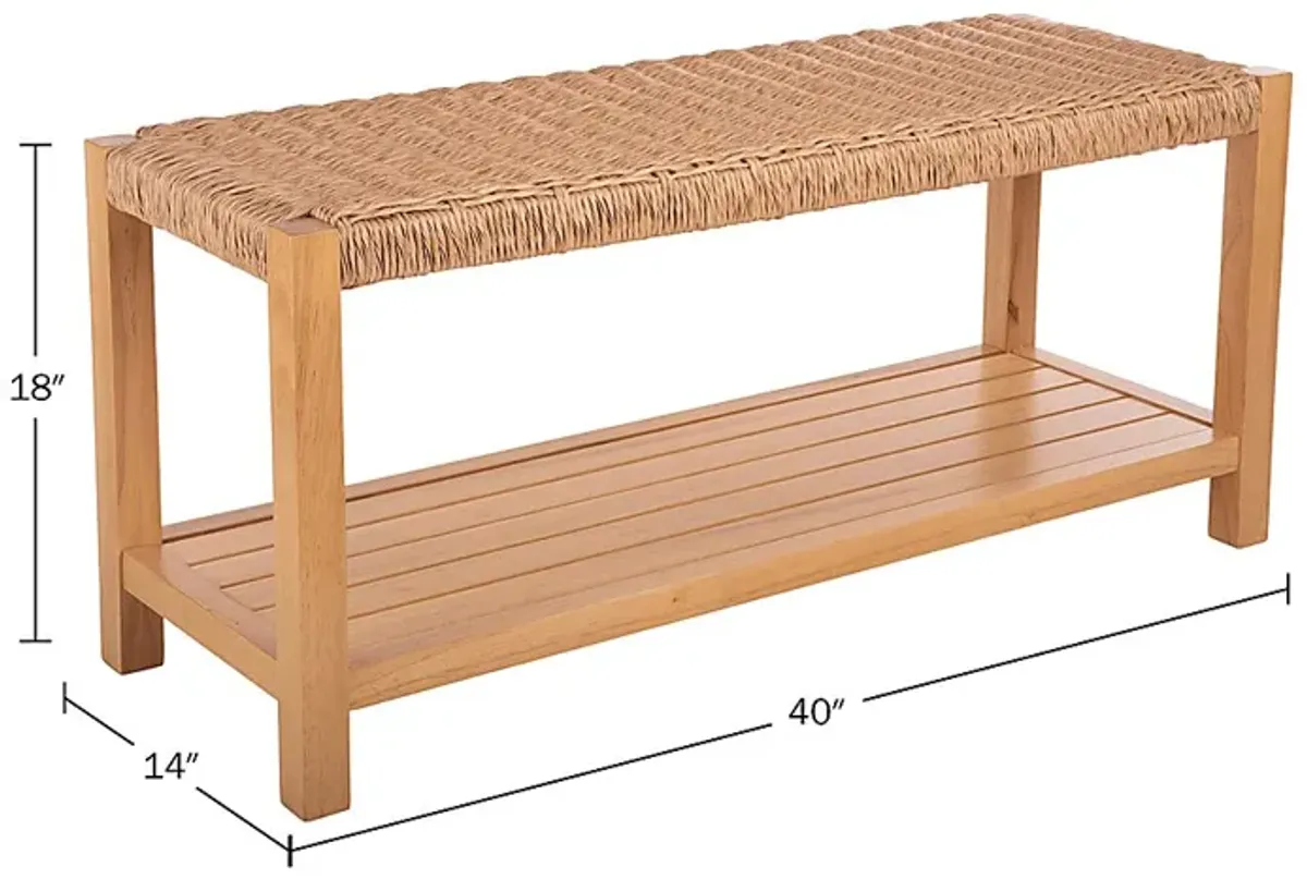 Zorvyn Natural Storage Bench