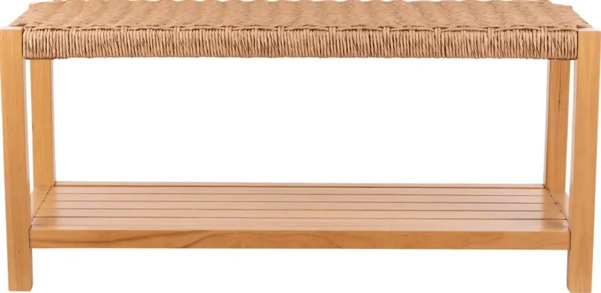 Zorvyn Natural Storage Bench