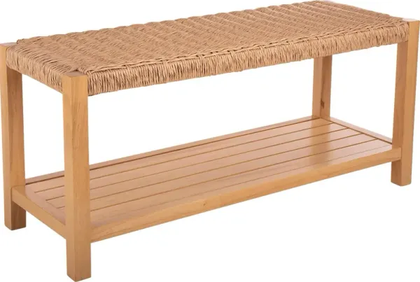 Zorvyn Natural Storage Bench