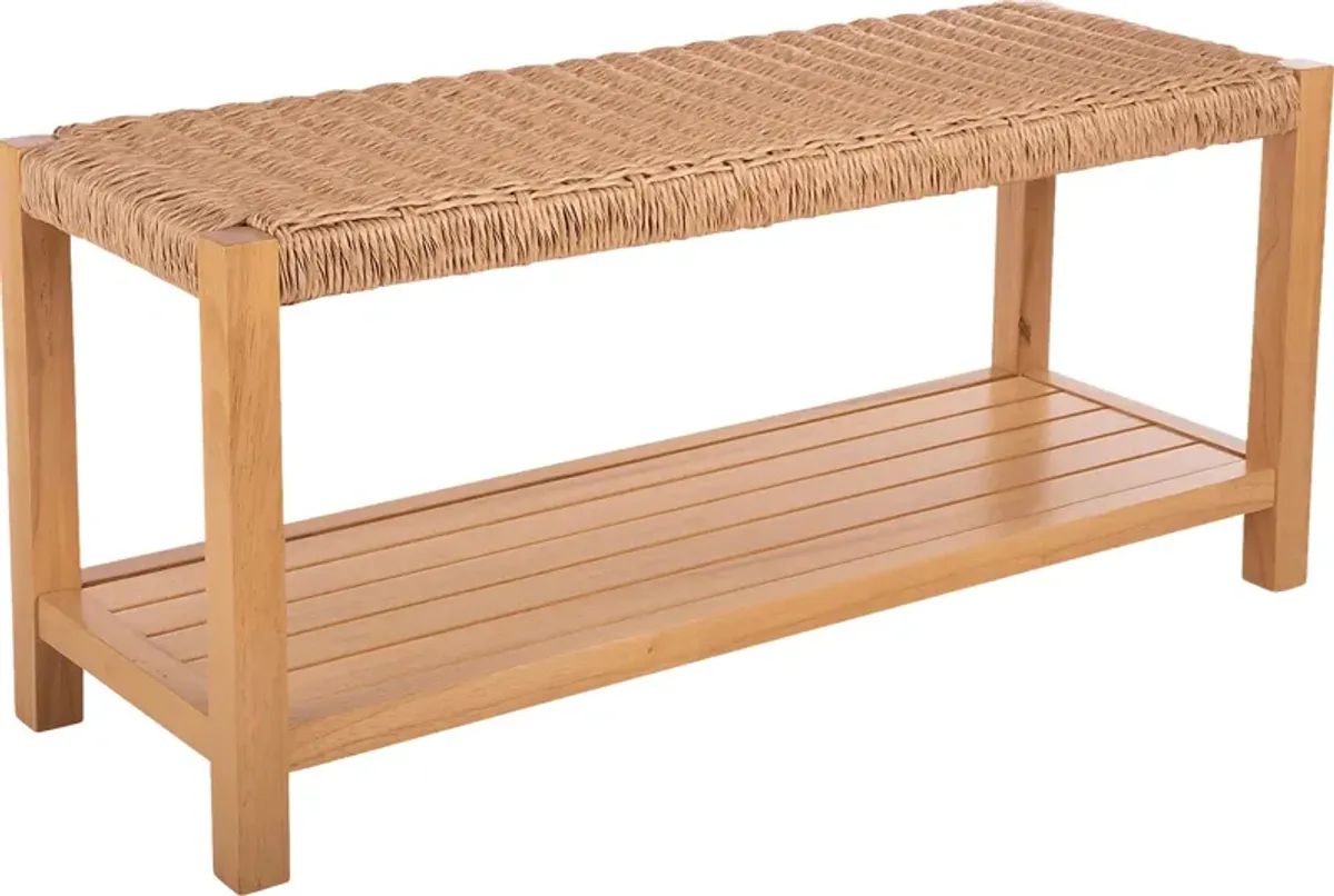 Zorvyn Natural Storage Bench