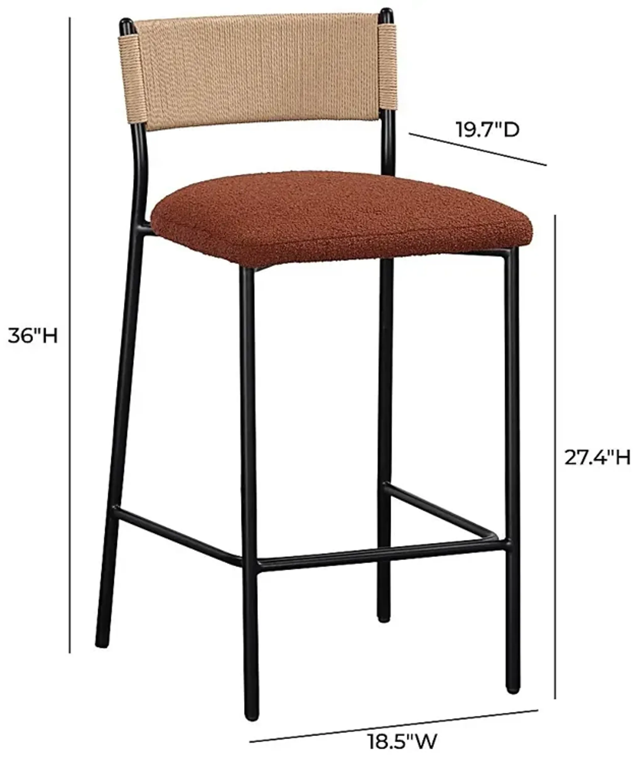 Eastlis Rust Counter Height Stool Rooms To Go | Furniture.com