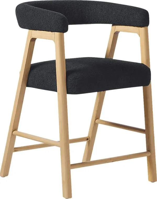 Villandrie II Black Counter Height Stool