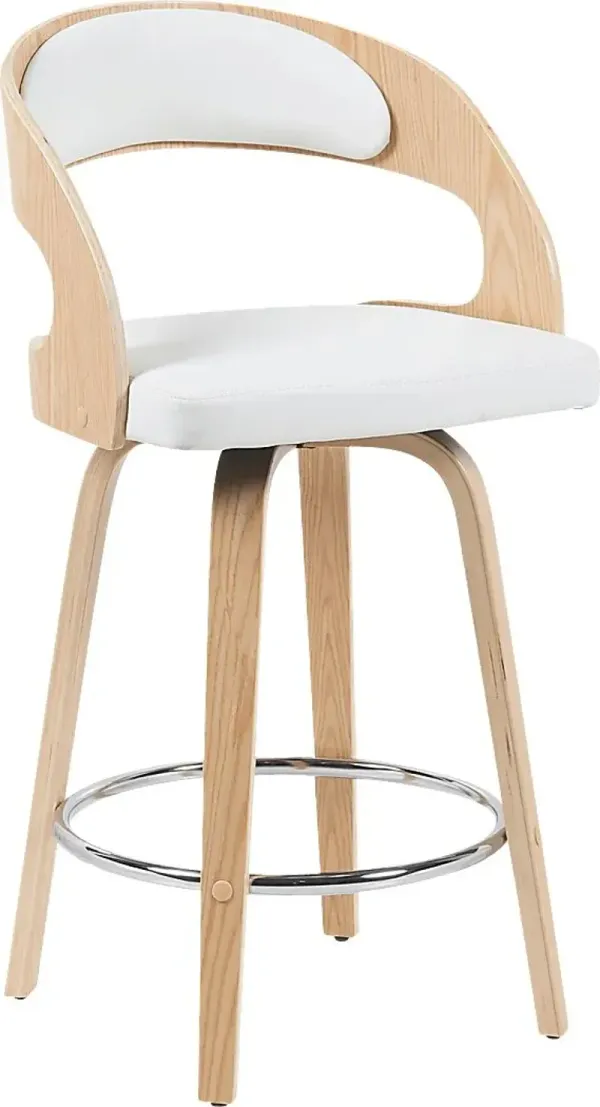Primegold White Counter Height Stool