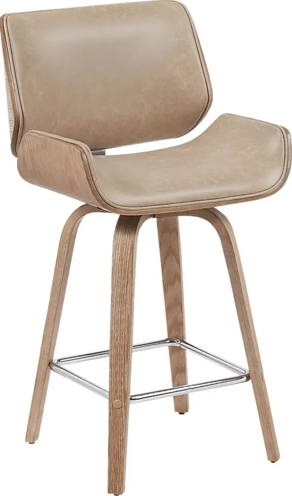 Cavologies Light Brown Counter Height Stool