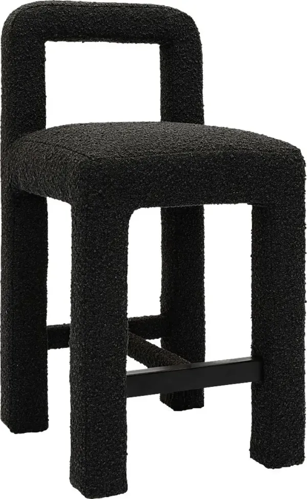 Beaudelaire Black Counter Height Stool