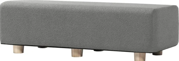 Bellemere Dark Gray Queen Bed Bench