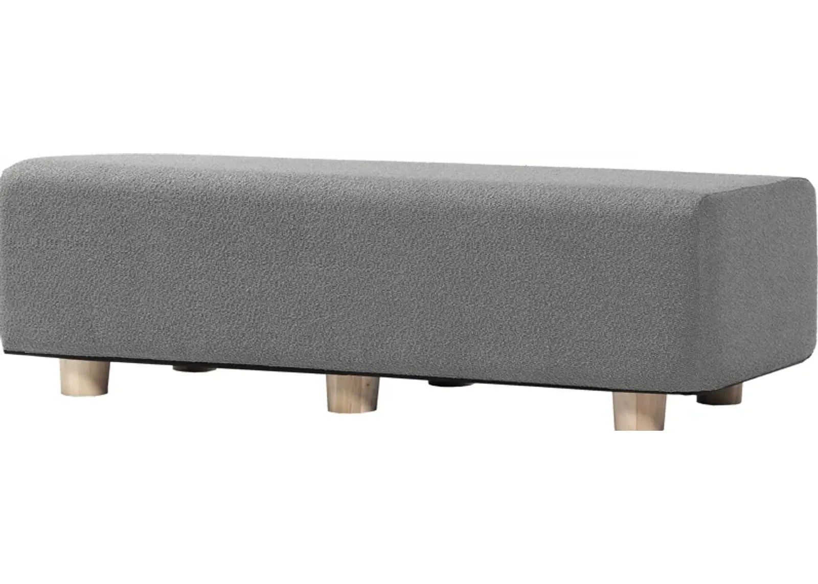 Bellemere Dark Gray Queen Bed Bench