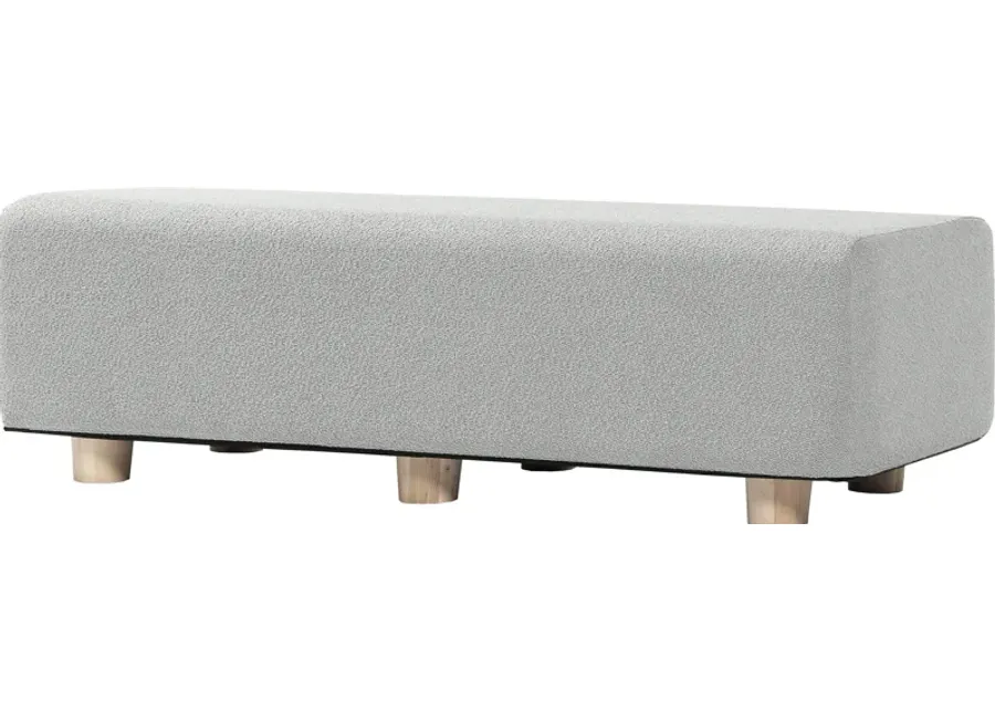 Bellemere Silver Queen Bed Bench