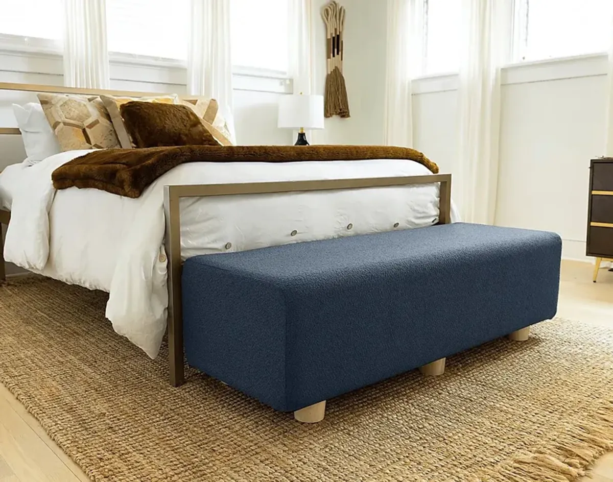 Bellemere Navy Queen Bed Bench