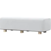 Bellemere White King Bed Bench