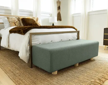 Bellemere Green King Bed Bench