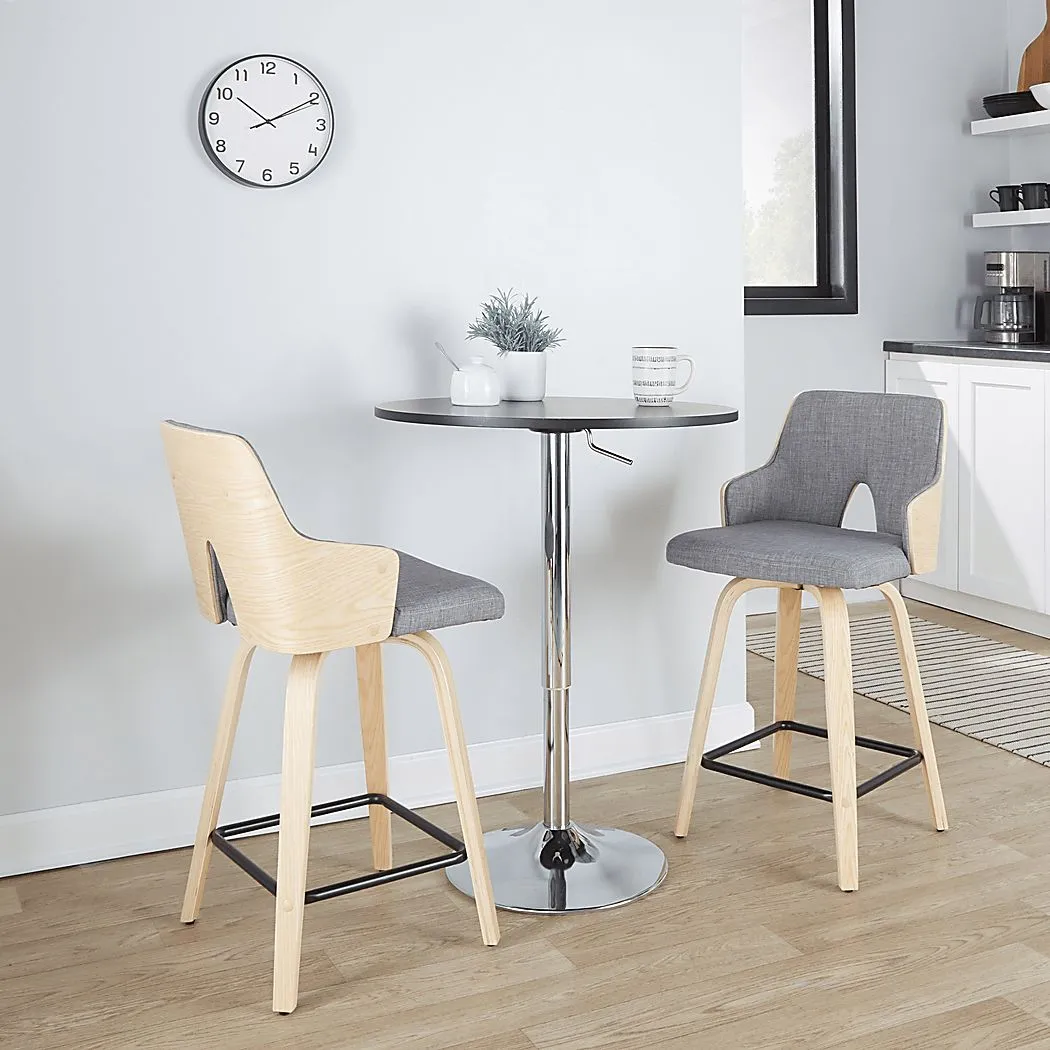 Gadsen I Gray Swivel Counter Height Stool, Set of 2