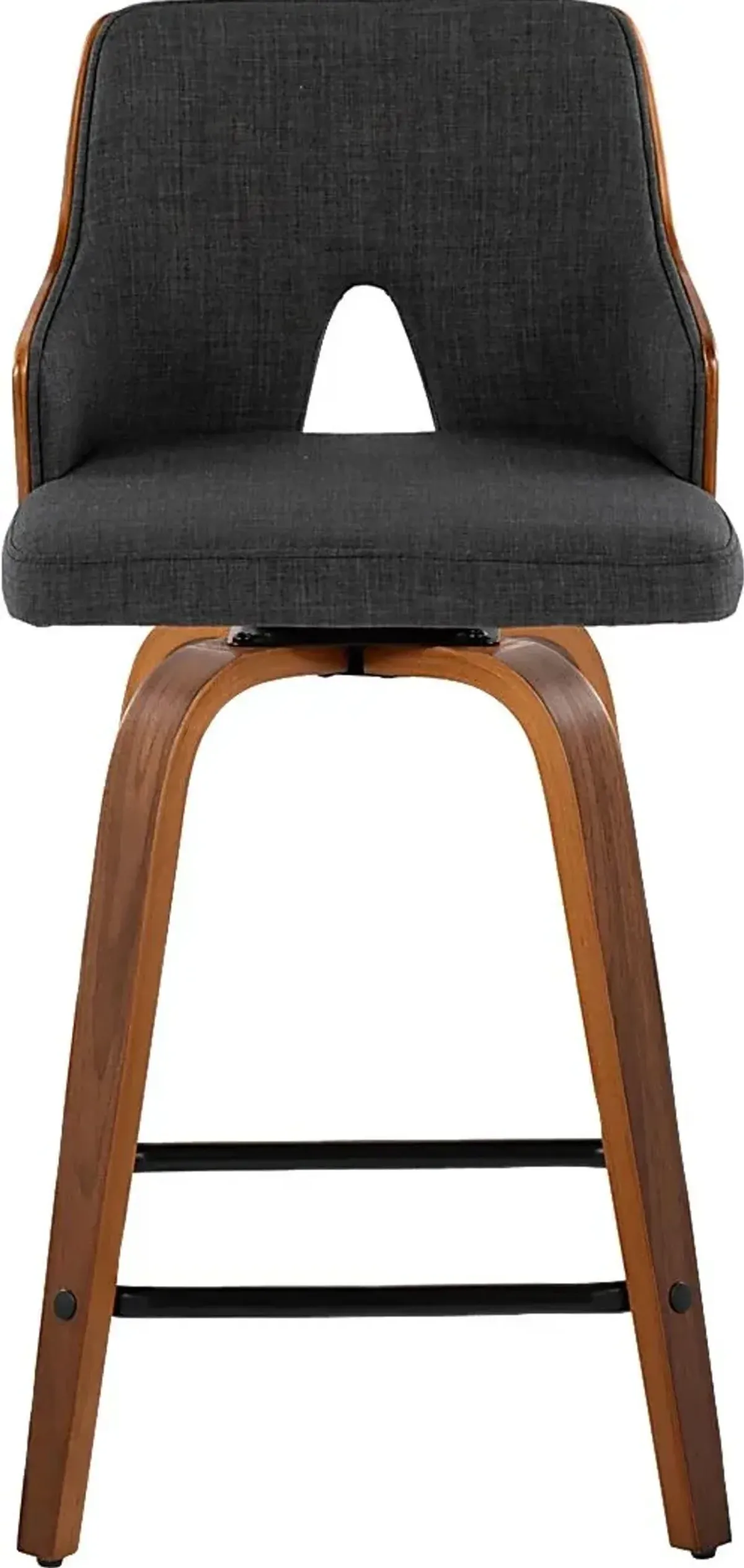 Gadsen II Charcoal Swivel Counter Height Stool, Set of 2