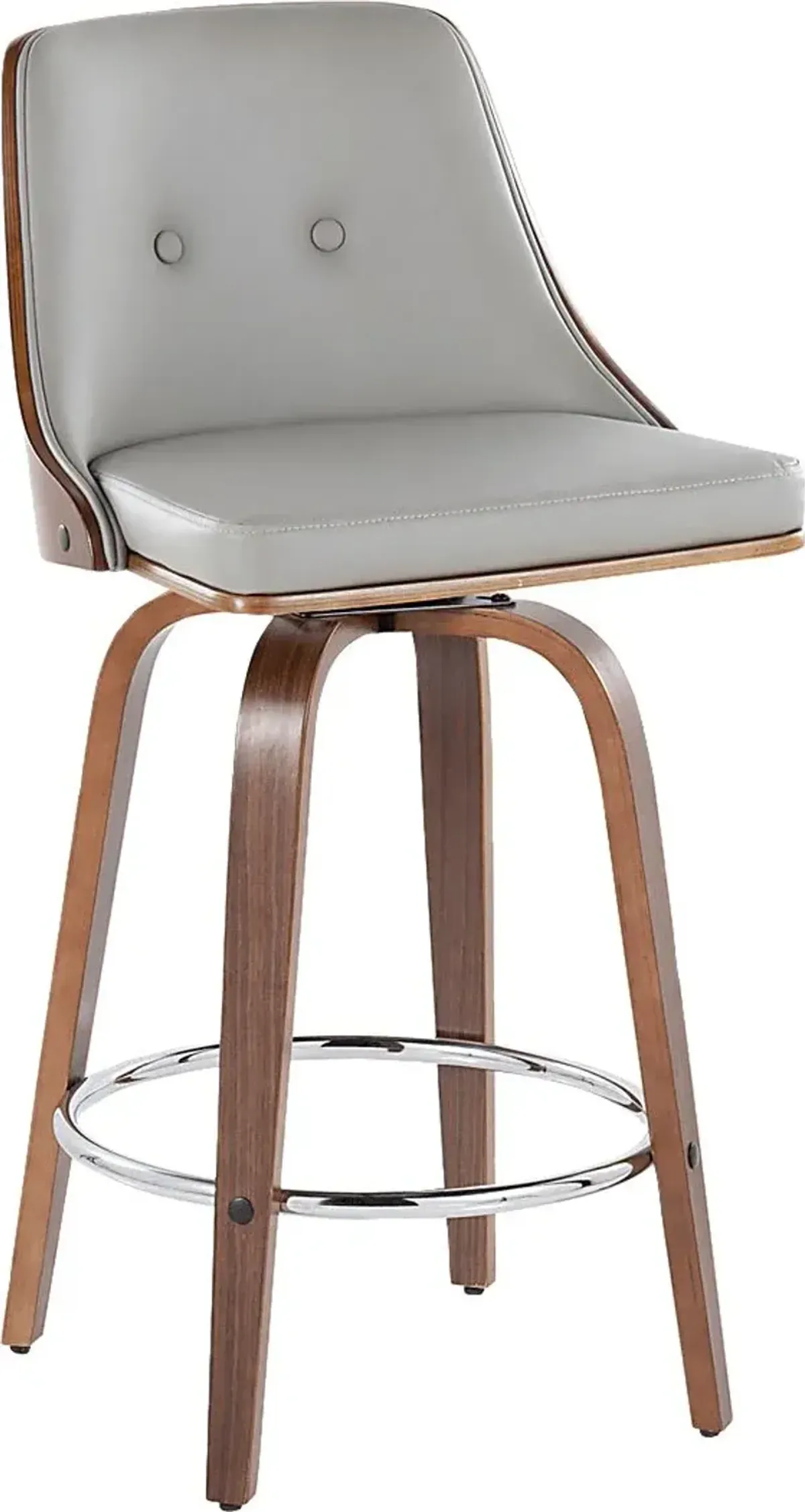 Jessaminnes I Gray Swivel Counter Height Stool, Set of 2