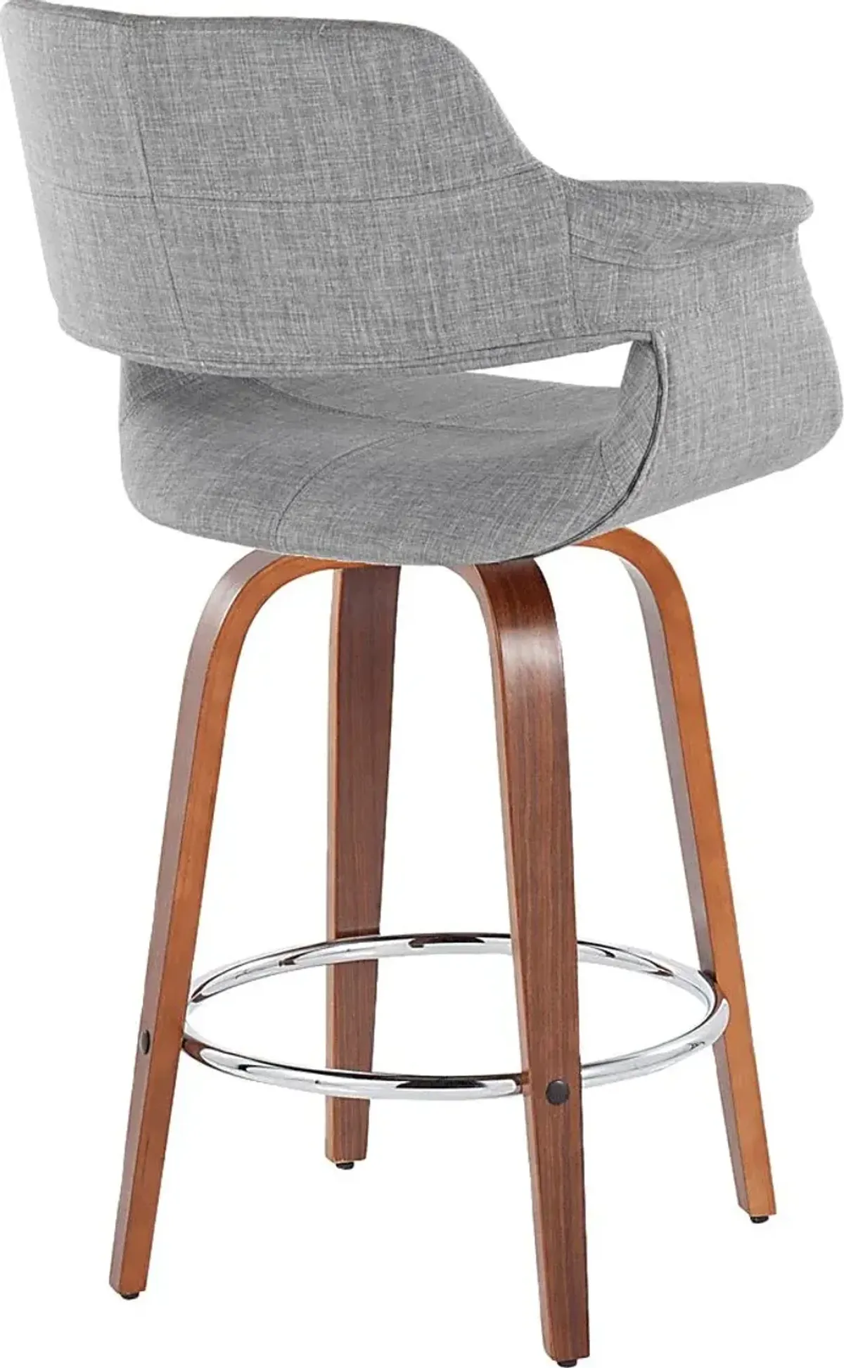 Lafanette V Gray Swivel Counter Height Stool, Set of 2