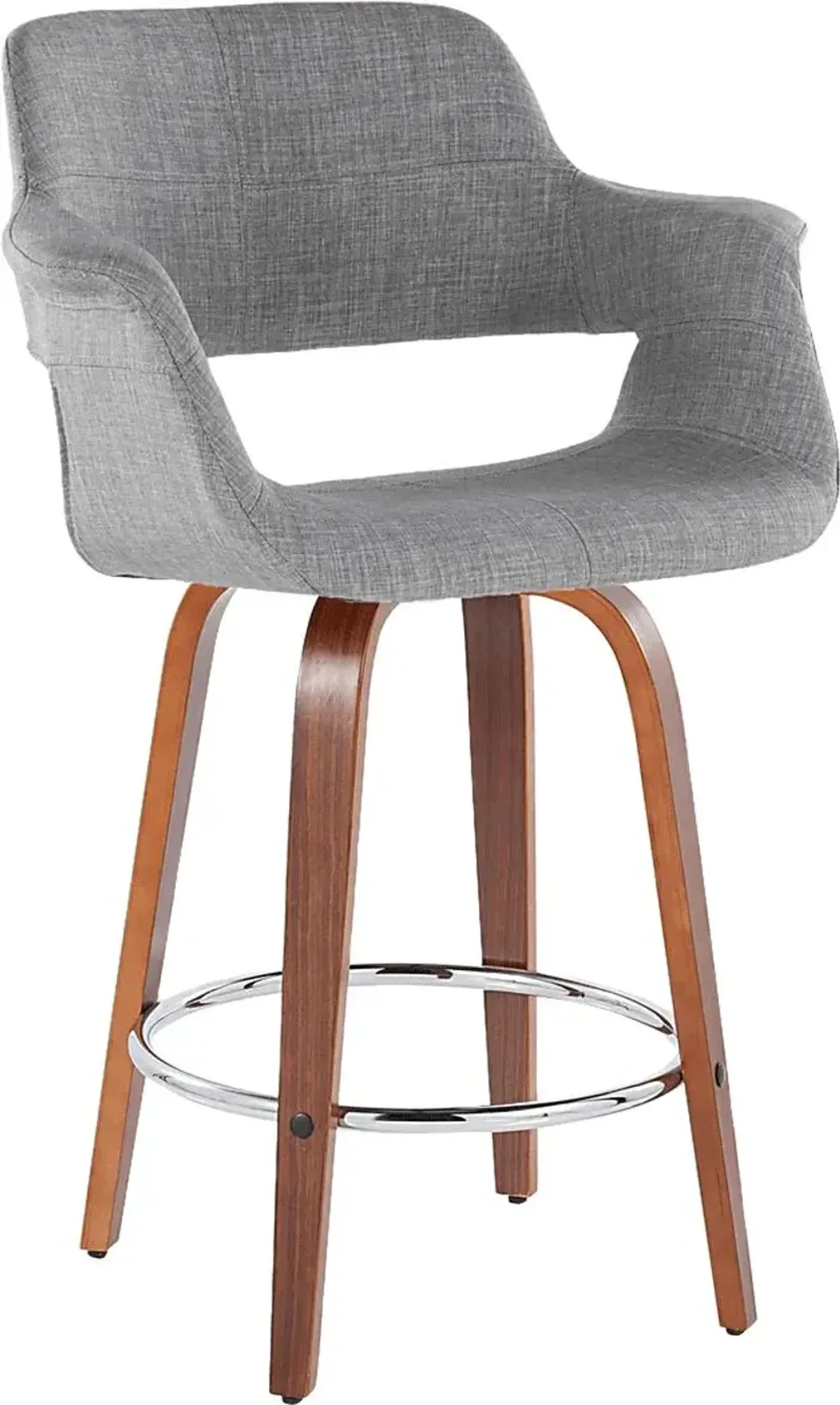 Lafanette V Gray Swivel Counter Height Stool, Set of 2