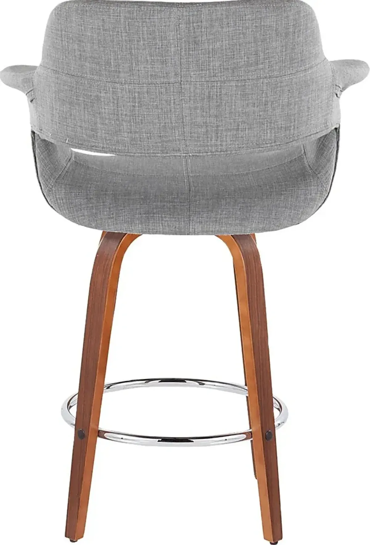 Lafanette V Gray Swivel Counter Height Stool, Set of 2