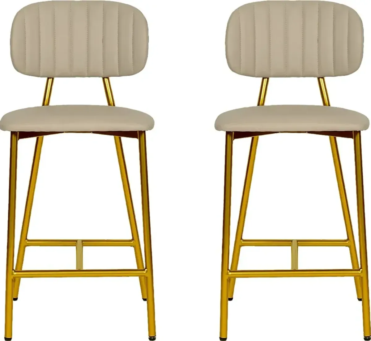Ana Lee Beige Counter Stool, Set of 2