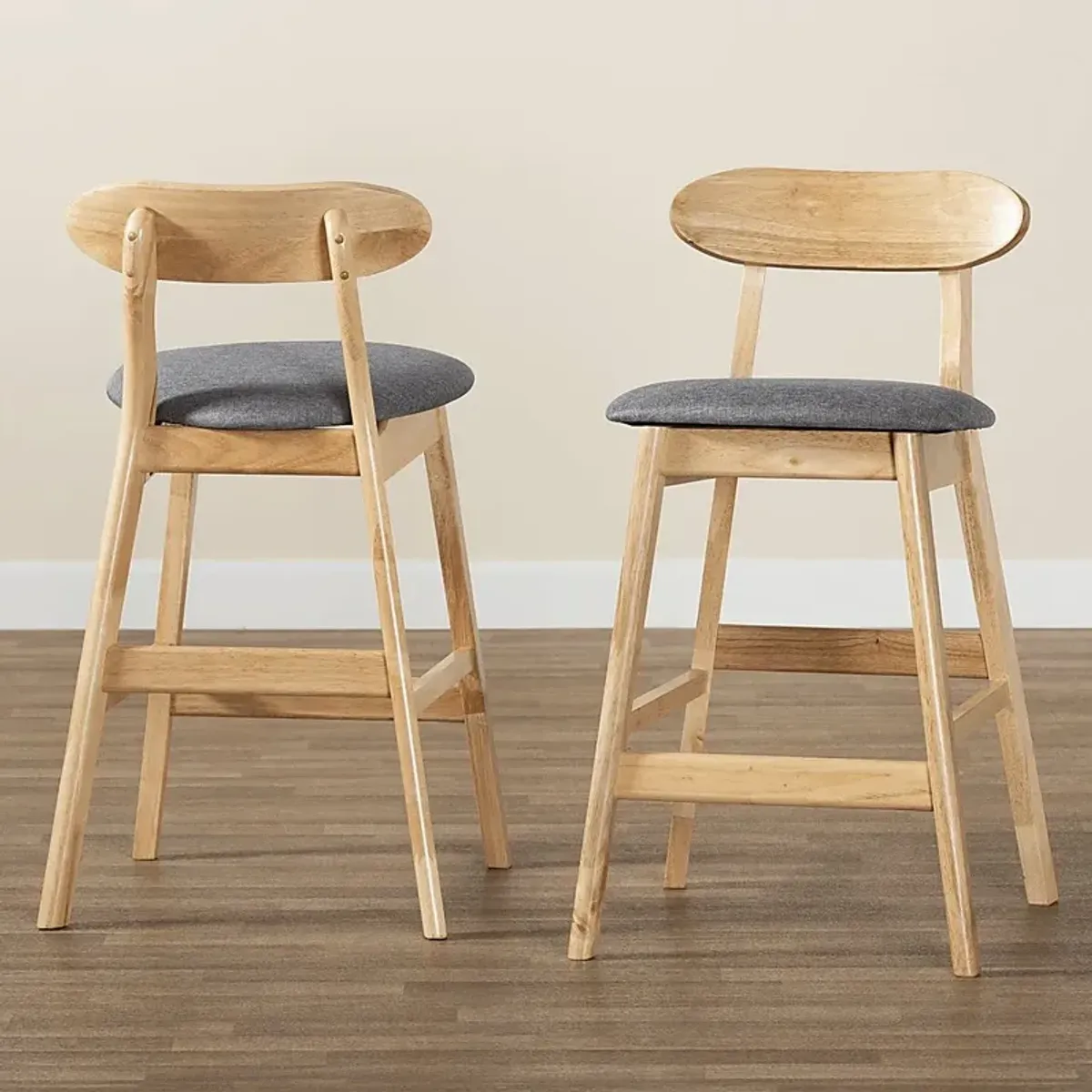 Pamona Natural Counter Stool, Set of 2