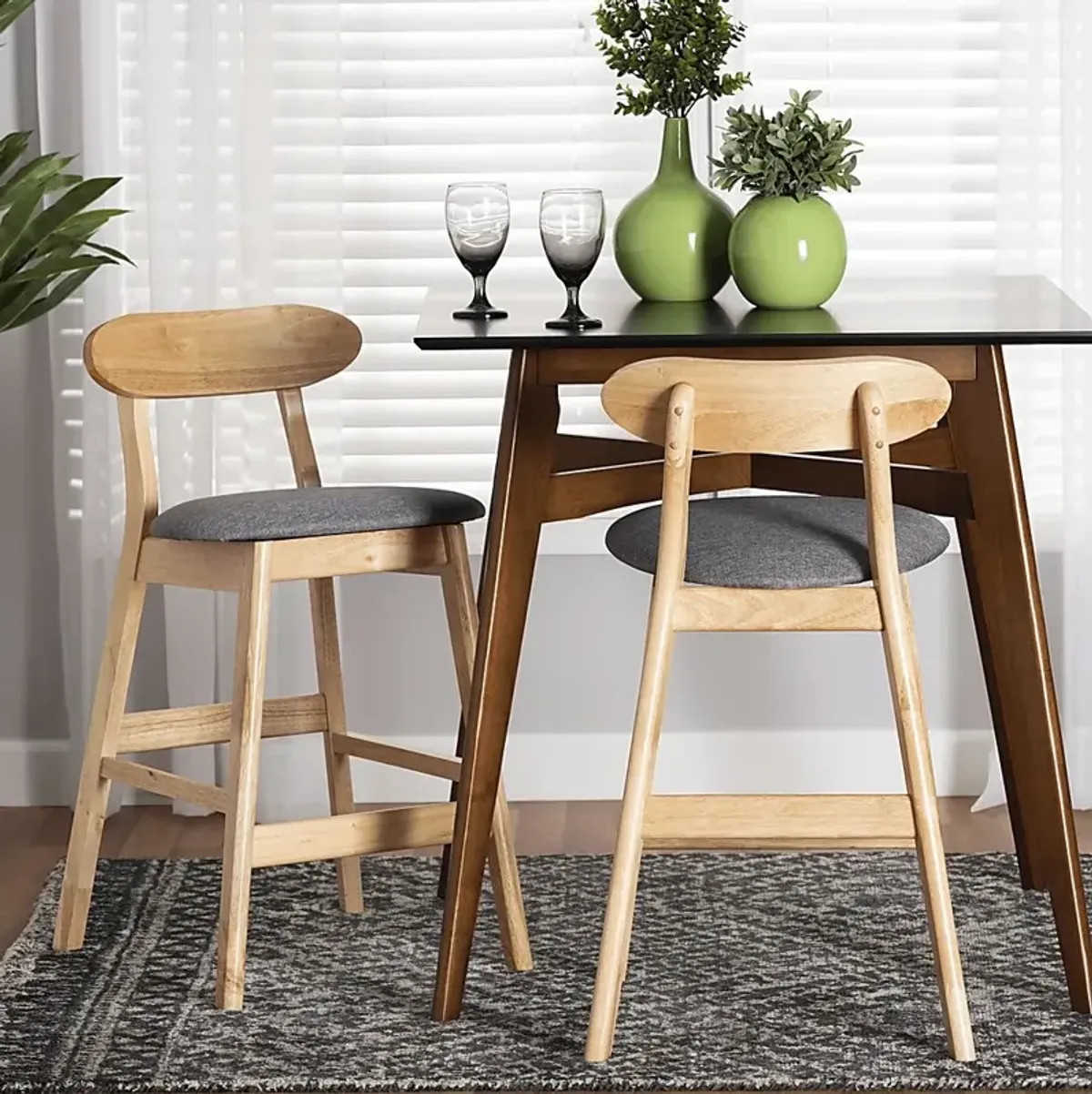 Pamona Natural Counter Stool, Set of 2