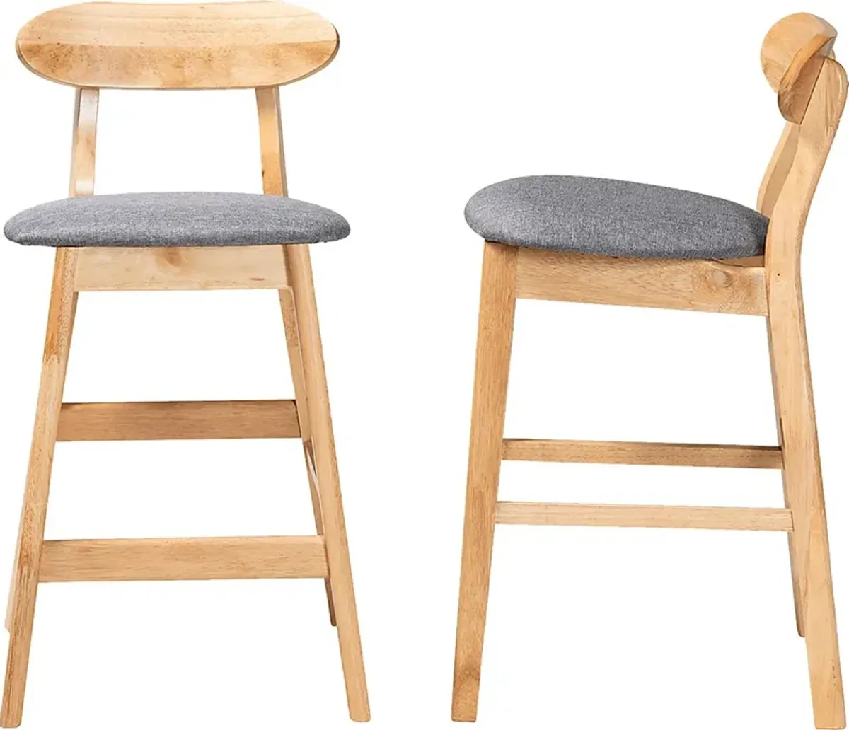 Pamona Natural Counter Stool, Set of 2