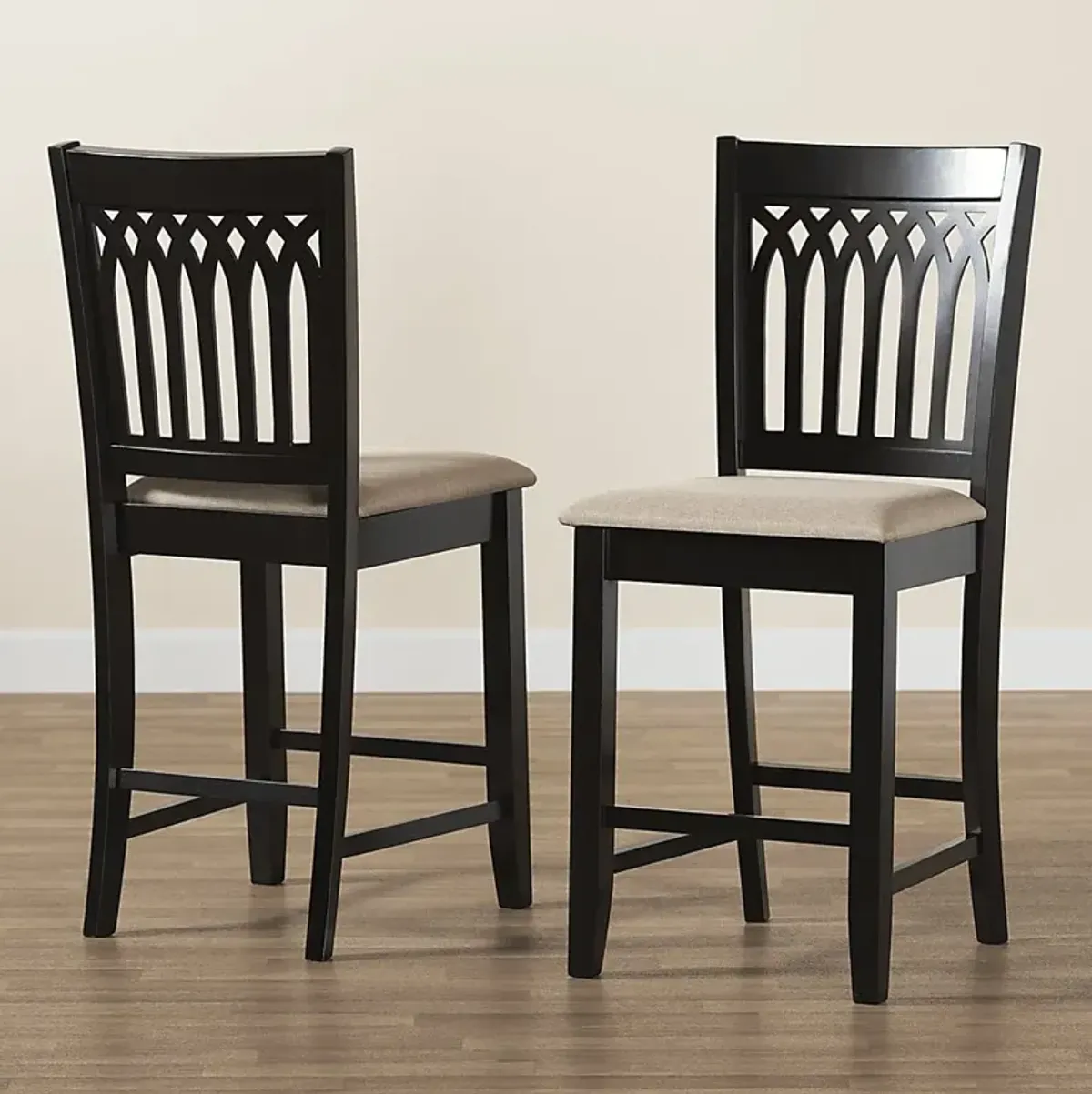 Salzedo Brown Counter Stool, Set of 2