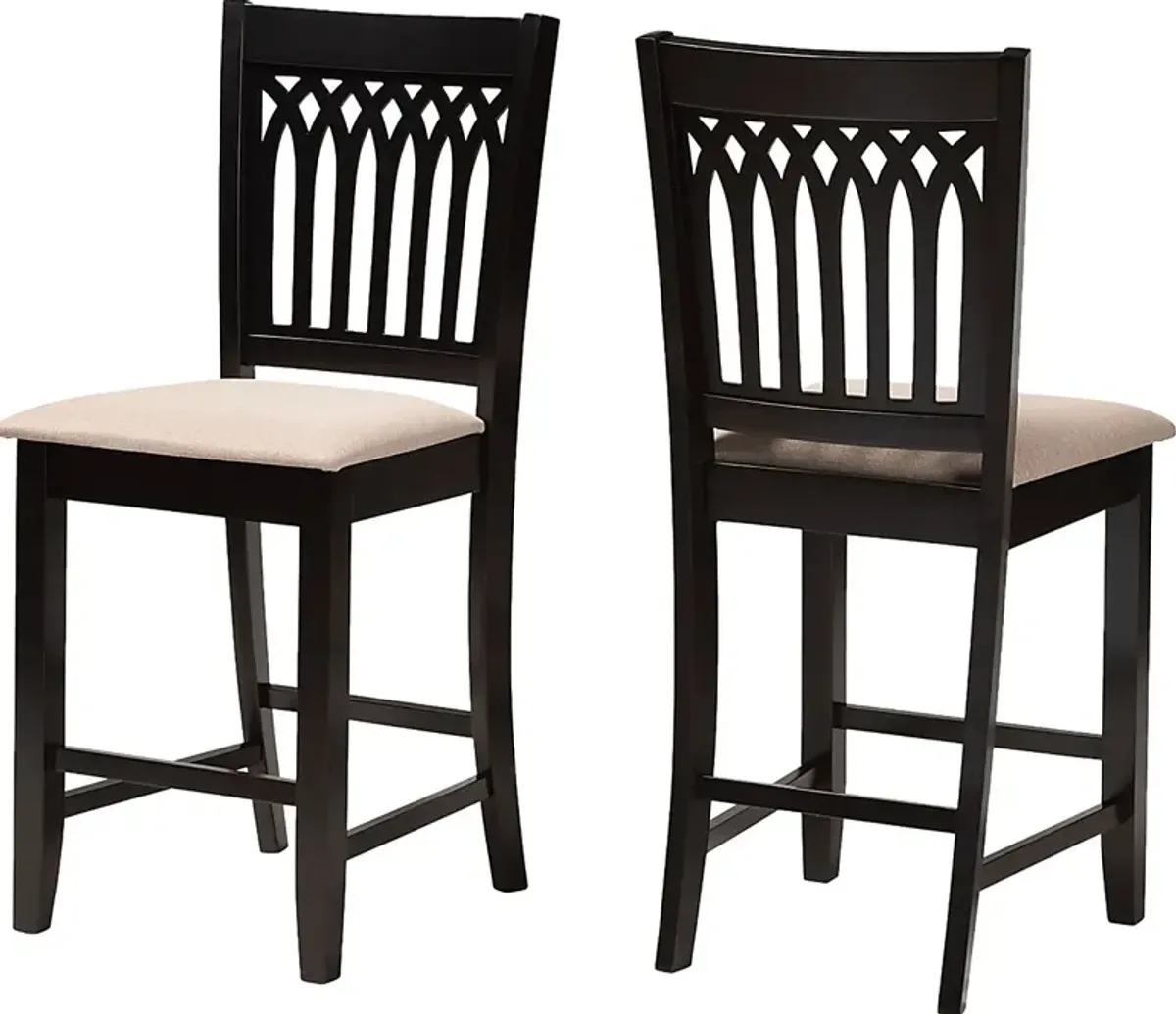 Salzedo Brown Counter Stool, Set of 2