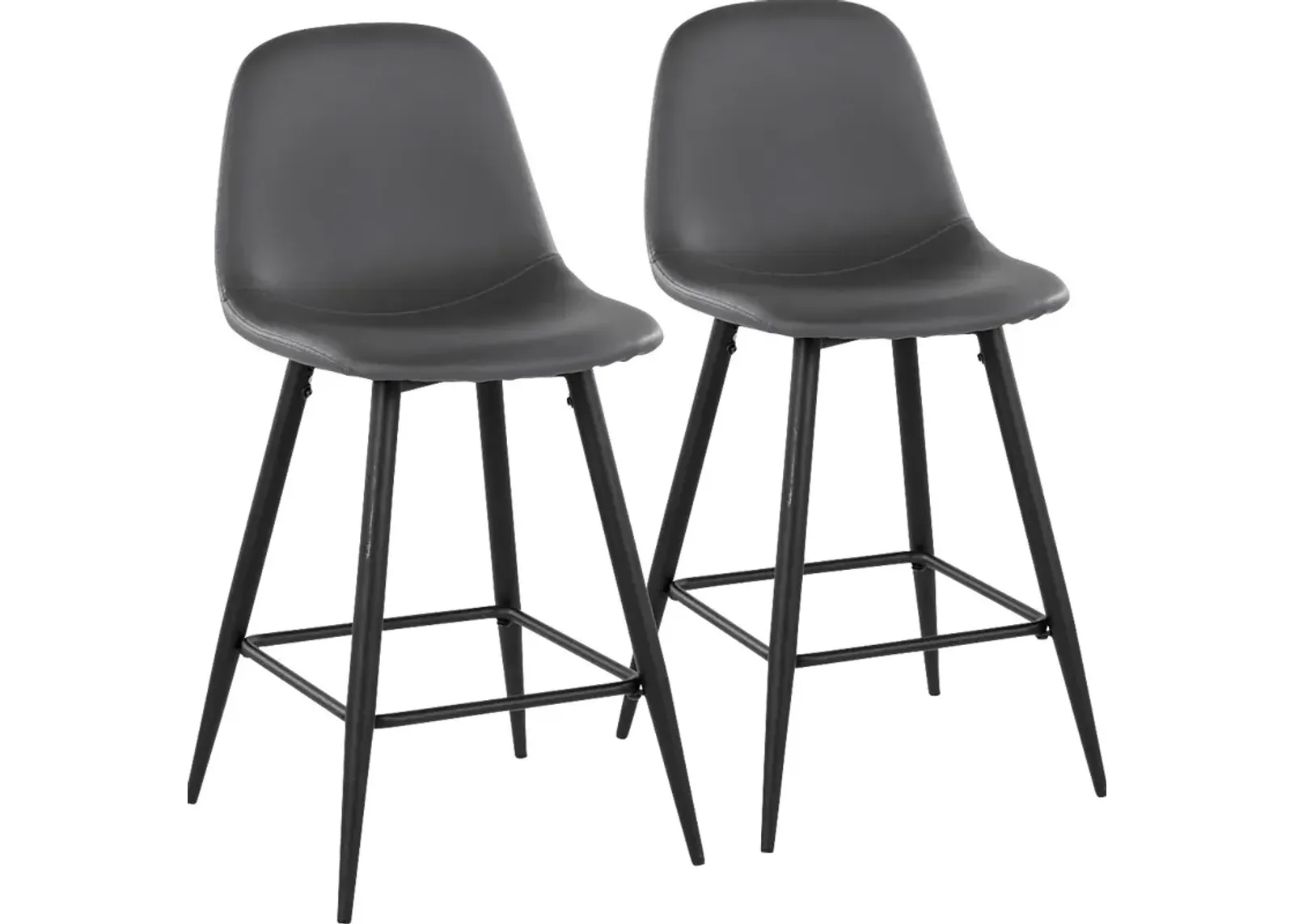 Faye Lane I Gray Counter Height Stool, Set of 2