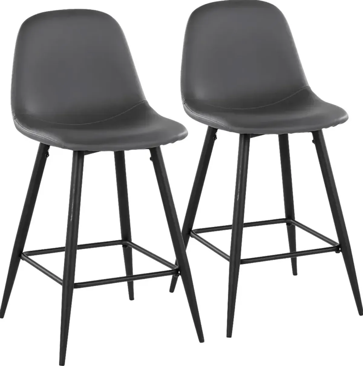 Faye Lane I Gray Counter Height Stool, Set of 2