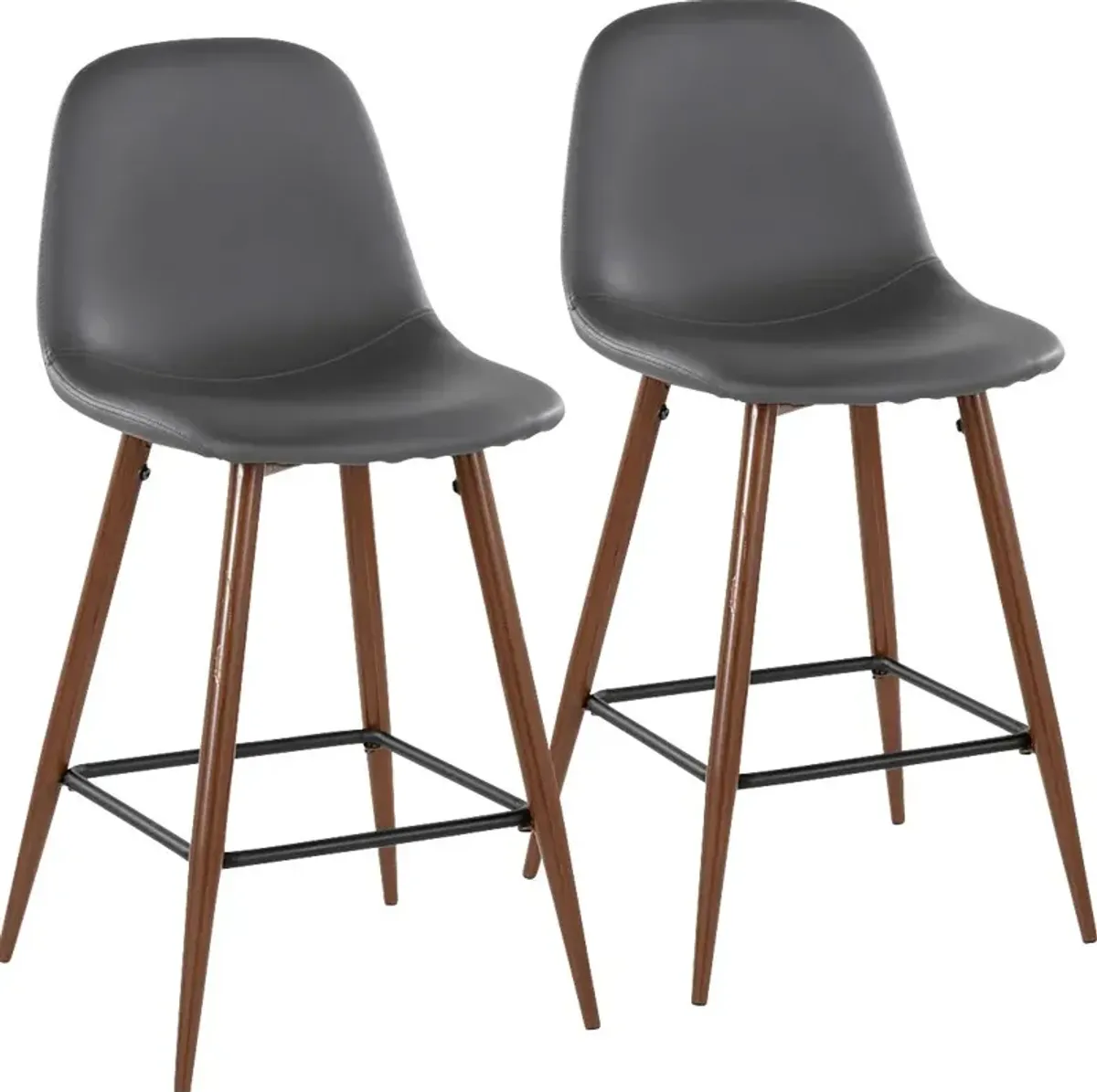 Faye Lane III Gray Counter Height Stool, Set of 2