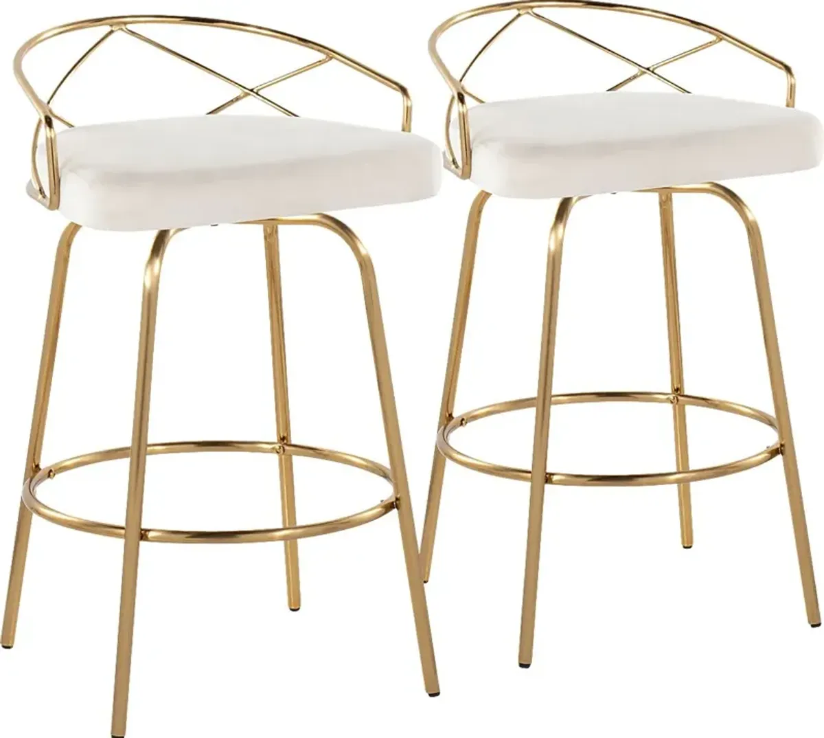 Ravensburg I Cream Counter Height Stool, Set of 2