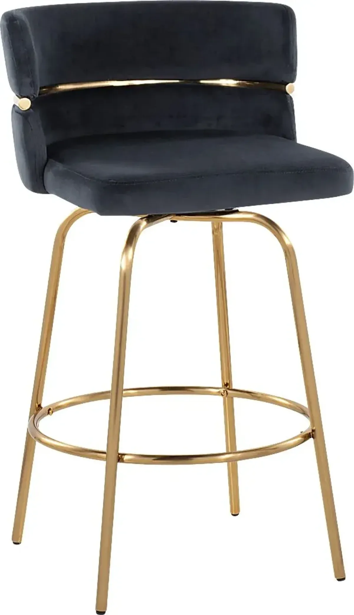Percivale III Black Swivel Counter Height Stool, Set of 2