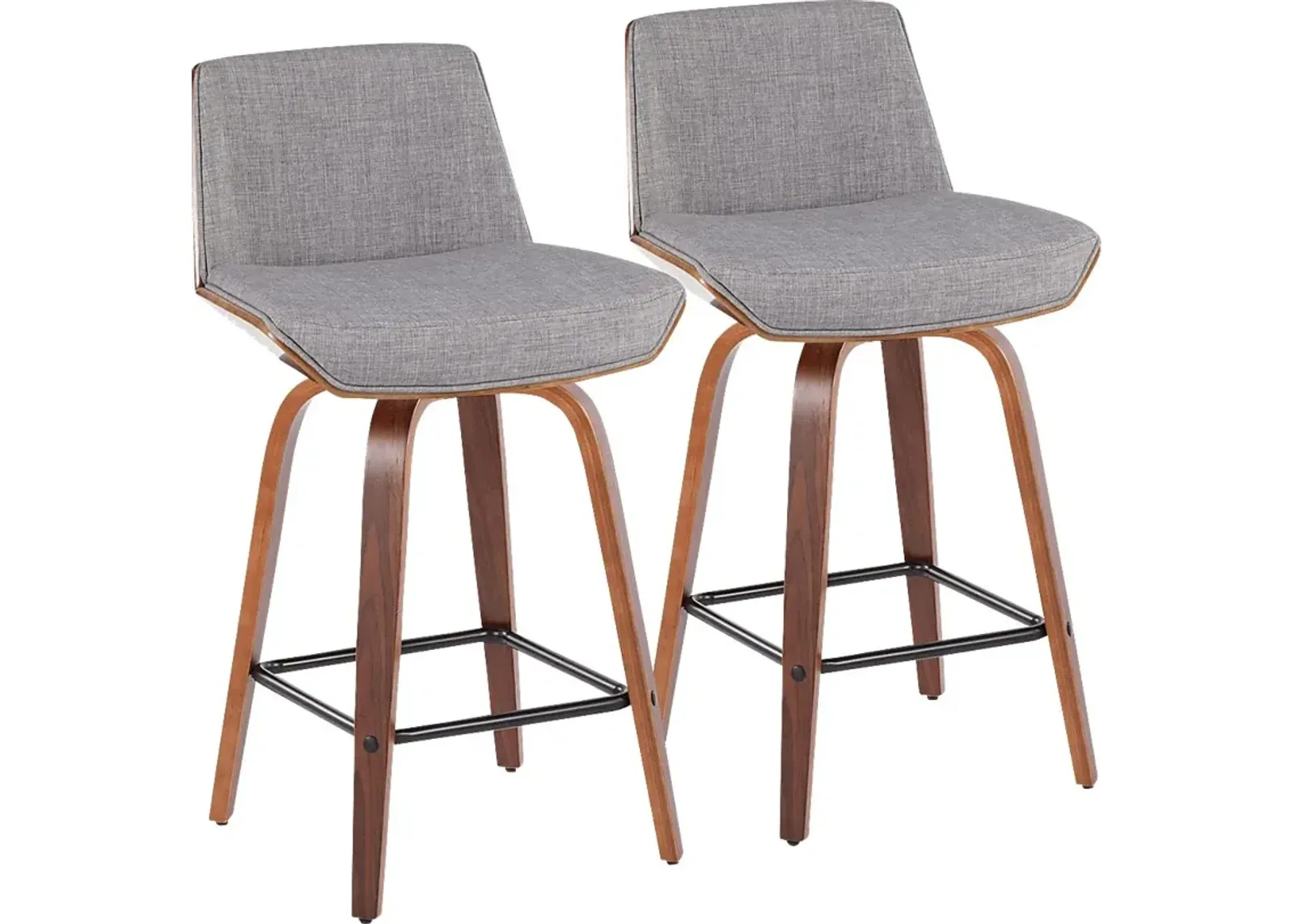 Murpolk Gray Counter Height Stool, Set of 2