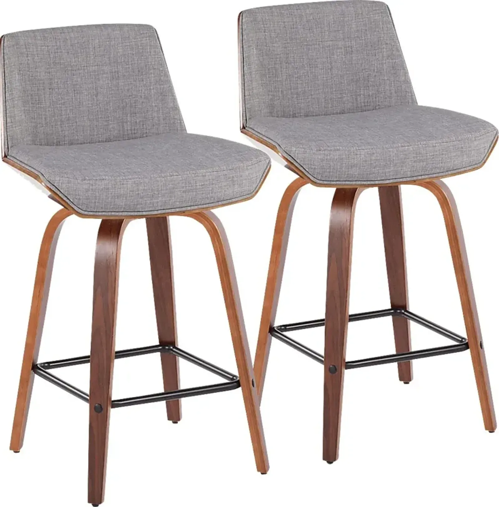 Murpolk Gray Counter Height Stool, Set of 2