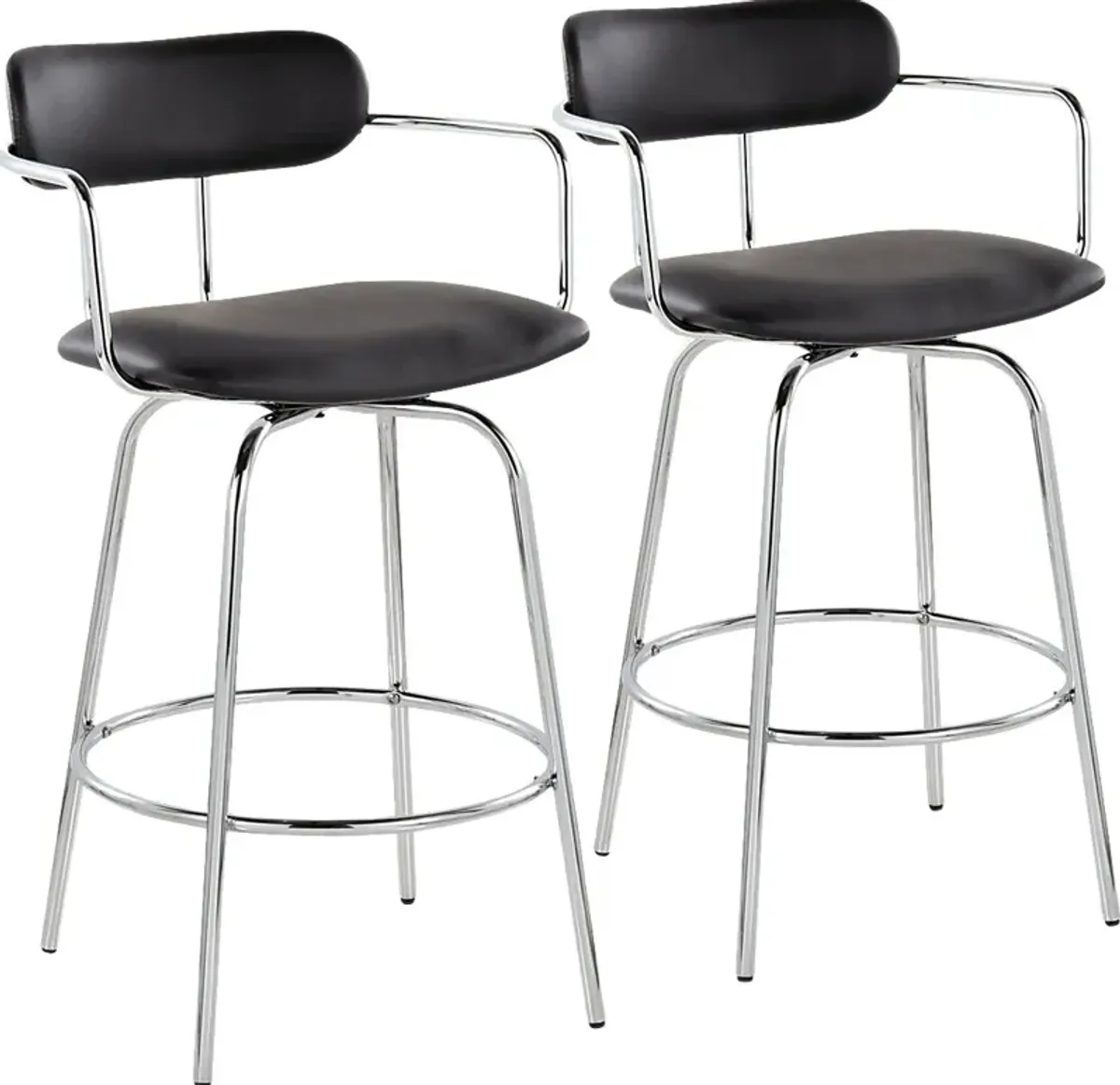 Marysa Black Counter Height Stool, Set of 2