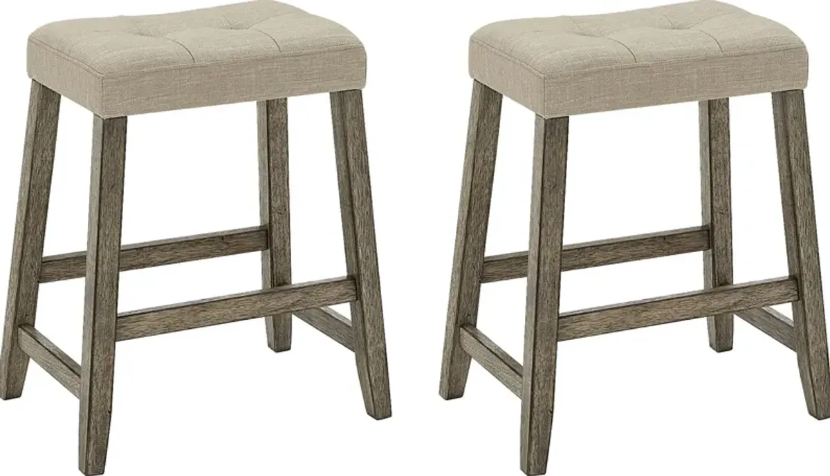 Tocata Gray Counter Stool, Set of 2