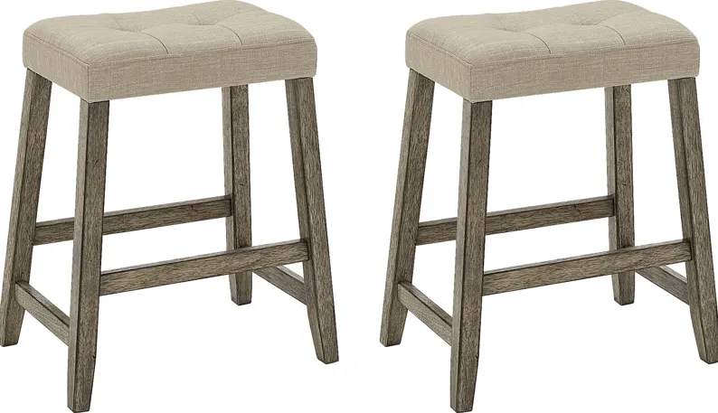 Tocata Gray Counter Stool, Set of 2