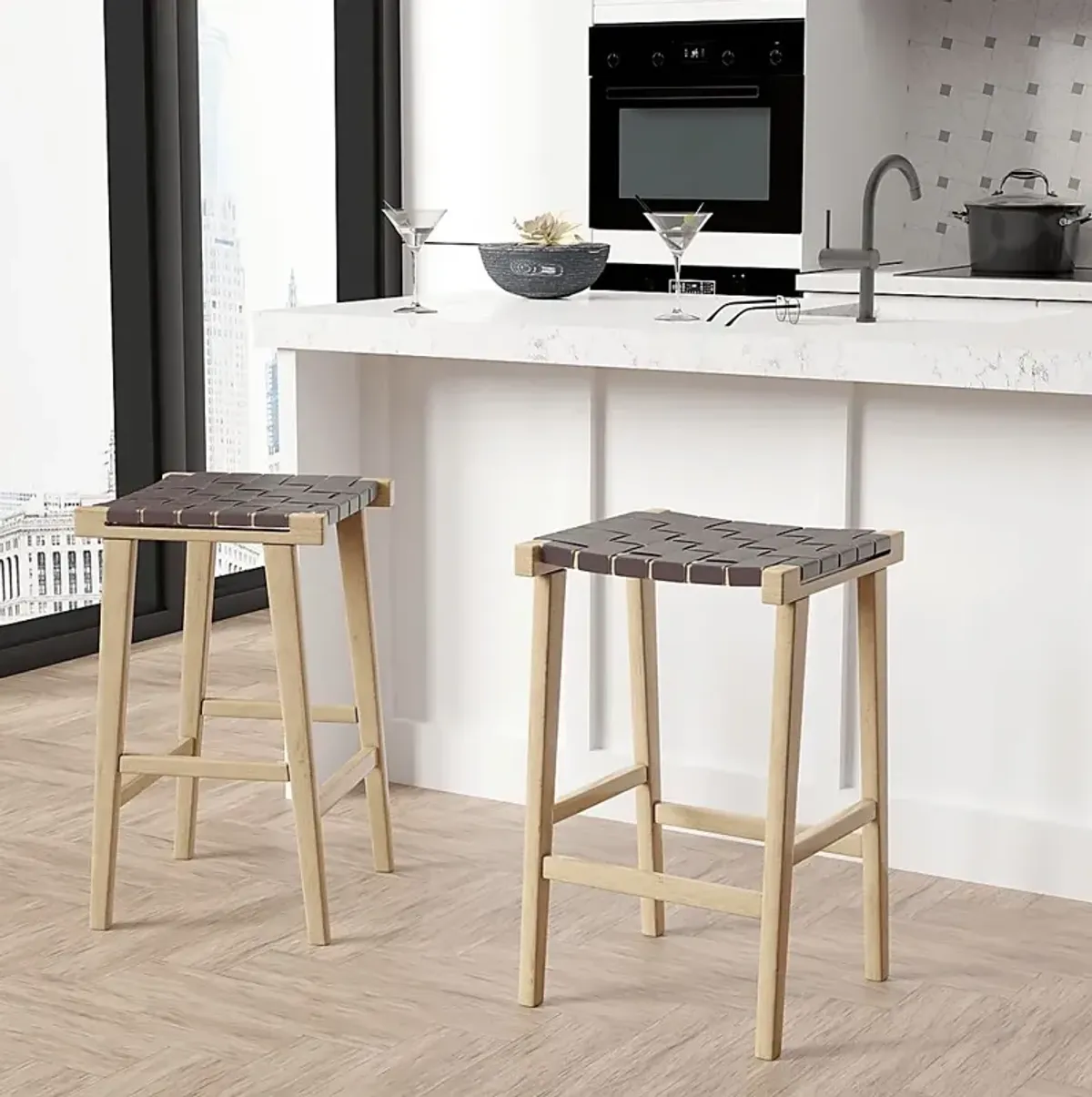 Birchcroff Natural Counter Stool