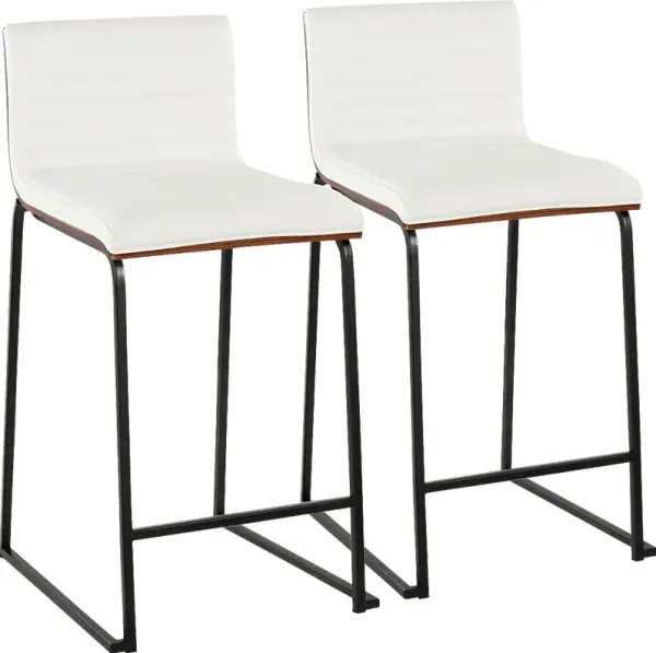 Tatesbrook V White Counter Height Stool, Set of 2