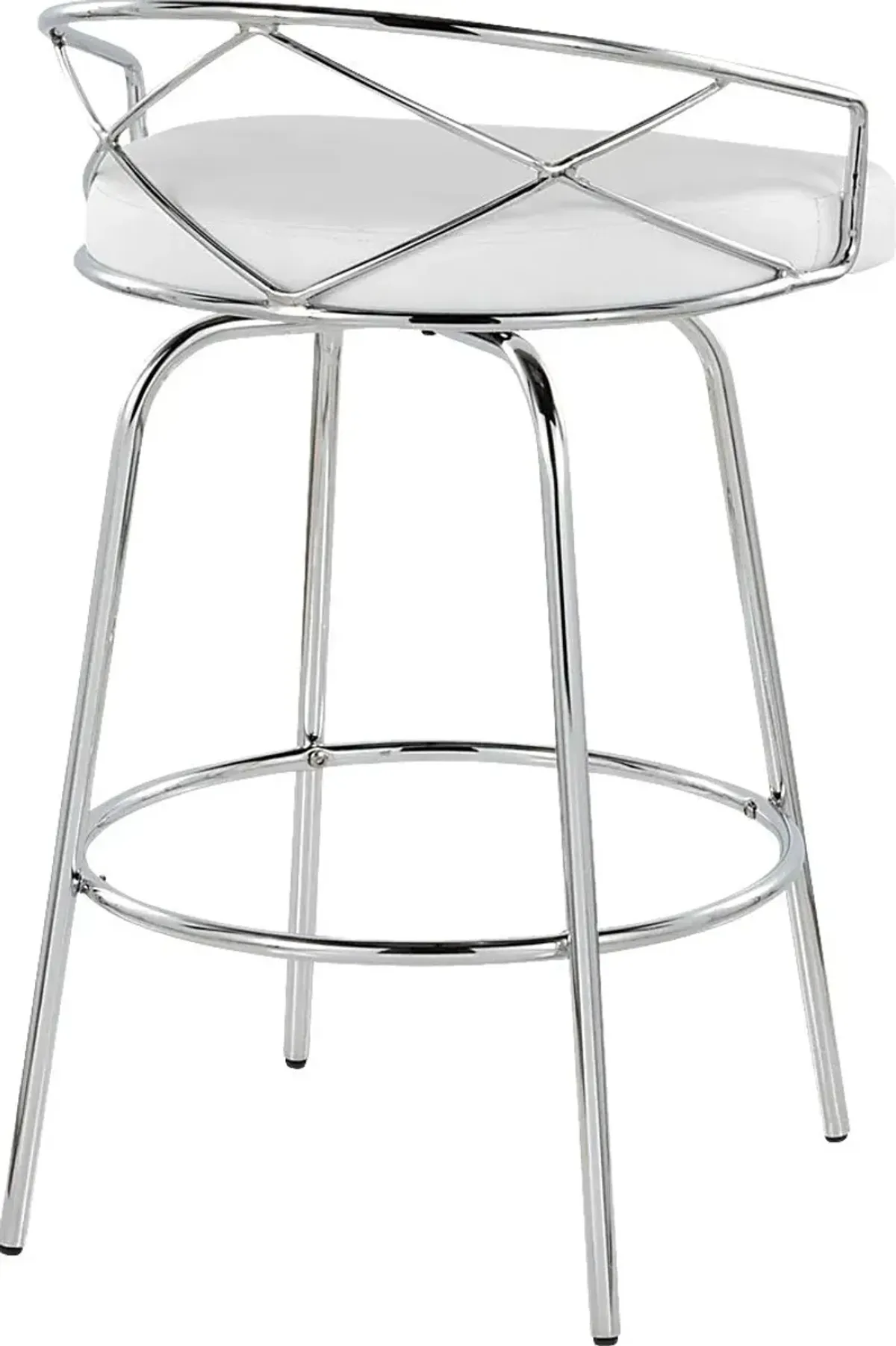 Ravensburg III White Swivel Counter Height Stool, Set of 2