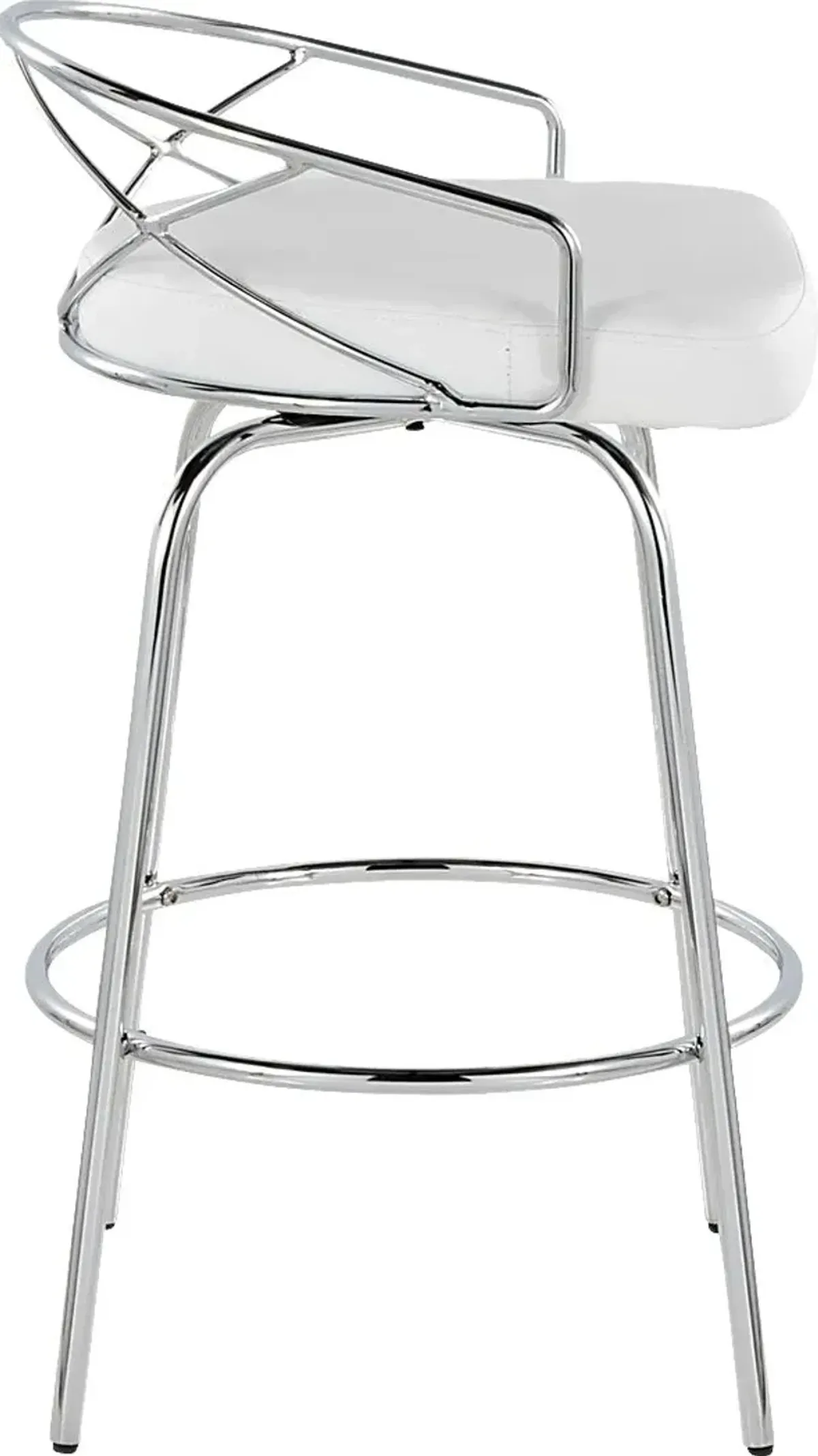 Ravensburg III White Swivel Counter Height Stool, Set of 2