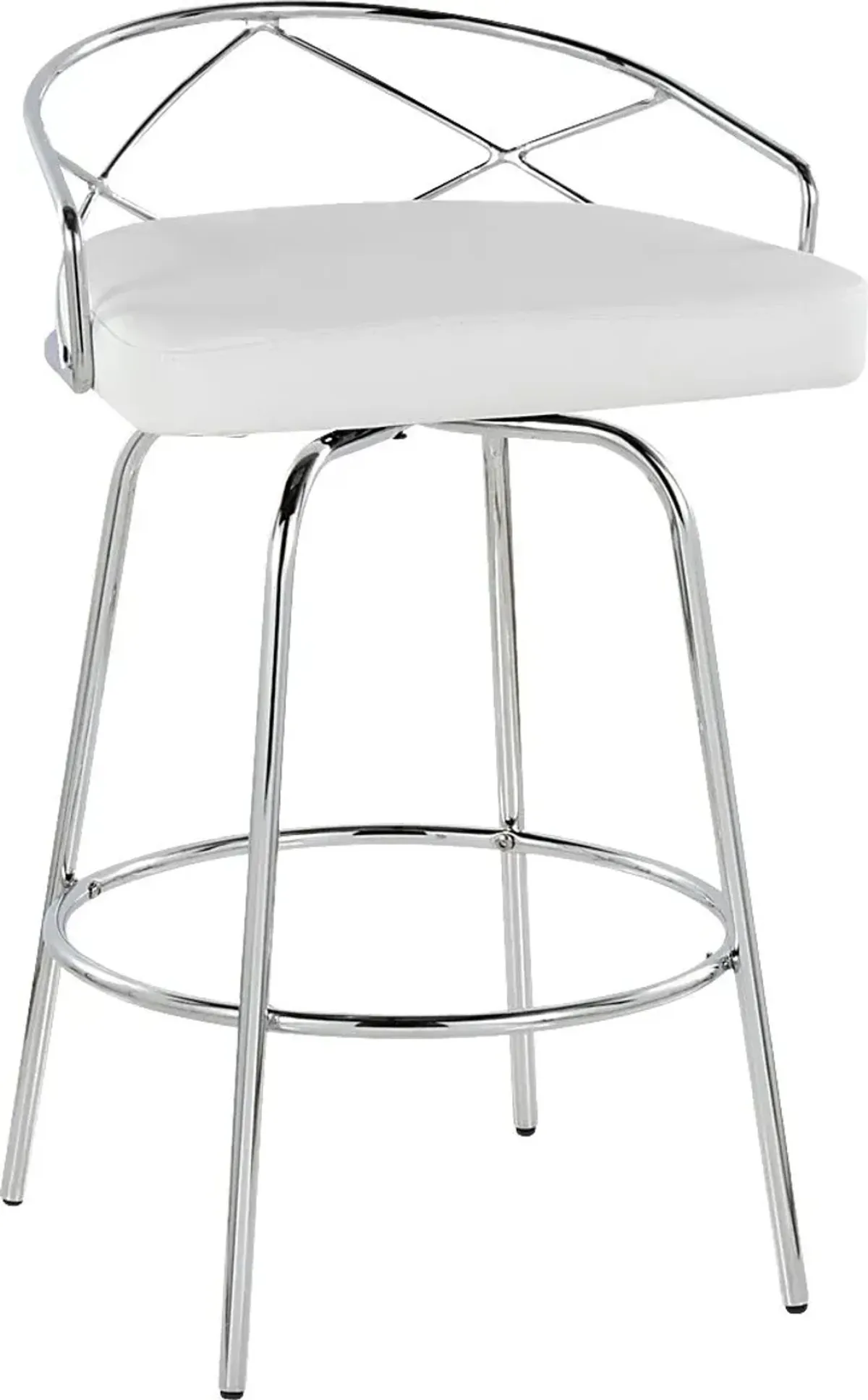 Ravensburg III White Swivel Counter Height Stool, Set of 2