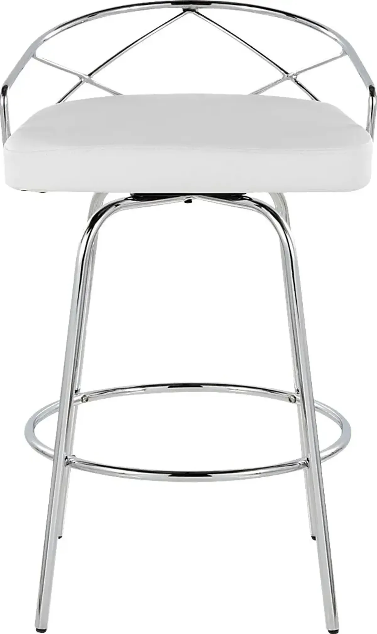 Ravensburg III White Swivel Counter Height Stool, Set of 2