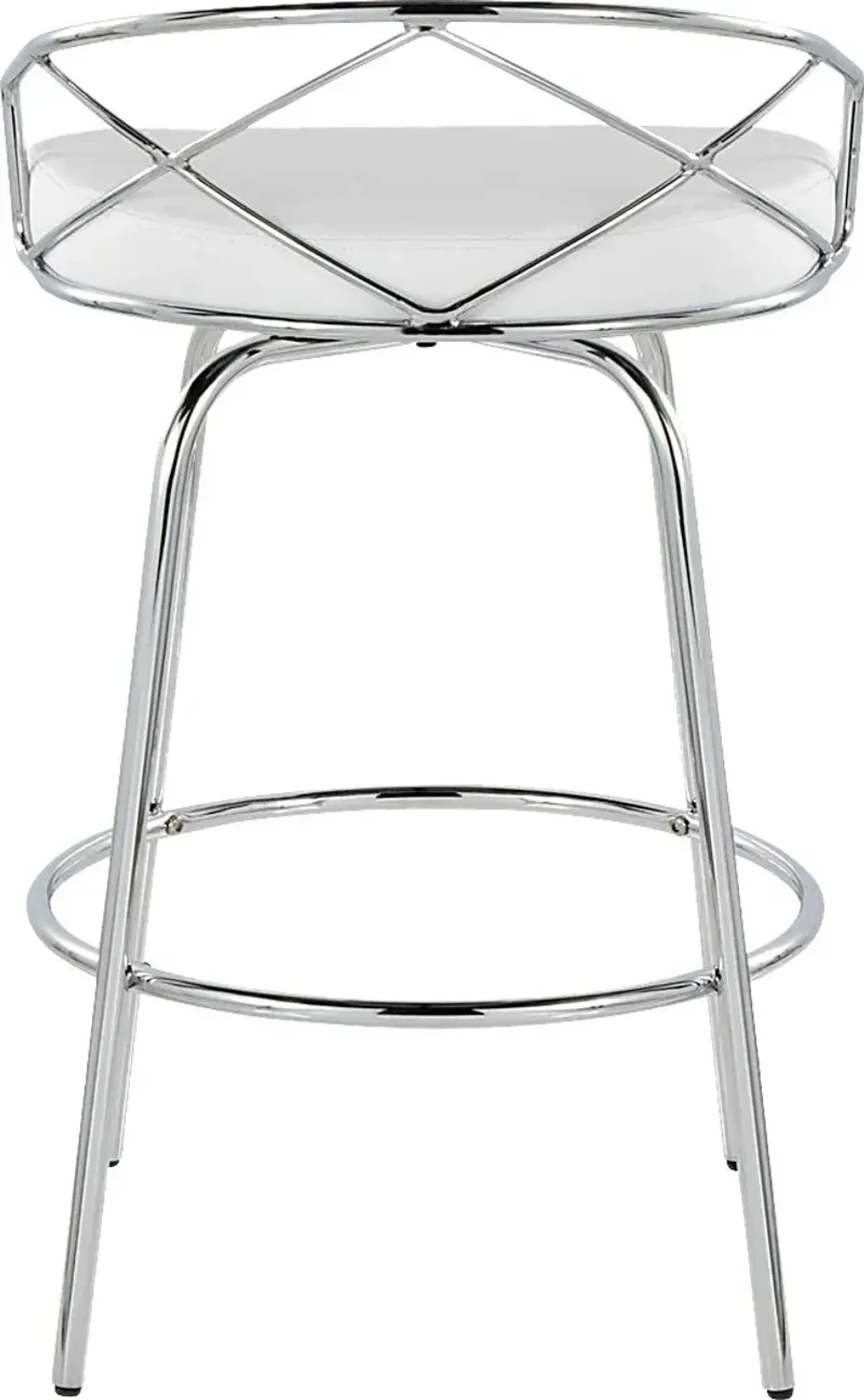 Ravensburg III White Swivel Counter Height Stool, Set of 2